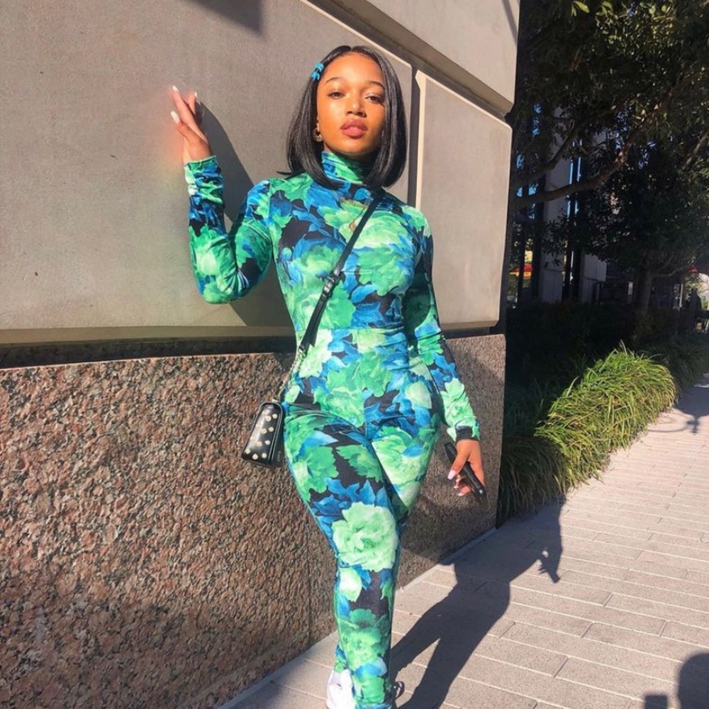 Prettylittlething flower power jumpsuit